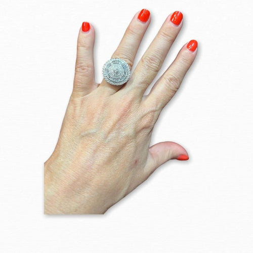 Bague 55 Bague en or blanc 18 carats sertie de diamants 1,20 ct 58 Facettes 6430A
