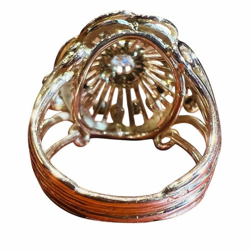 Bague 52 Bague en or jaune 18 carats sertie d’un diamant (époque 1940) 58 Facettes 7468 A