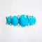 Bague 55 Bague jarretière en or jaune 18 carats turquoises cabochons et diamants 58 Facettes 7739 A