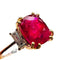 Bague 54 Bague rubis 3,17 ct et diamants en or jaune et or blanc 58 Facettes 7533 A