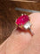 Bague 54 Bague rubis 3,17 ct et diamants en or jaune et or blanc 58 Facettes 7533 A