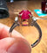 Bague 54 Bague rubis 3,17 ct et diamants en or jaune et or blanc 58 Facettes 7533 A