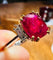 Bague 54 Bague rubis 3,17 ct et diamants en or jaune et or blanc 58 Facettes 7533 A
