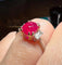 Bague 54 Bague rubis 3,17 ct et diamants en or jaune et or blanc 58 Facettes 7533 A