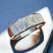 Bague 54 Demi-alliance - Bague en or blanc 18 carats et diamants baguette 58 Facettes 7835  A