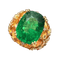 Bague 53.5 Bague cocktail - Tsavorite 7,20 ct et citrines en or jaune 18 carats 58 Facettes 7662 A