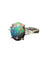 Bague 54 Bague opale noire et diamants taille poire en or blanc 18 carats 58 Facettes 7786 A