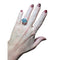 Bague 53 Bague en or blanc 18 carats avec topaze bleue 9,08 ct et diamants 58 Facettes 7815 A
