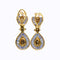 Boucles d'oreilles Rosée - Boucles d’oreilles goutte en or jaune 18k, saphirs et diamants 58 Facettes 206