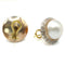 Boucles d'oreilles Aurelia - Boucles d’oreilles en or jaune 18k, perles Mabé et diamants 58 Facettes 205