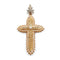 Pendentif Pendentif croix « Royale » en or jaune 18k et perles 58 Facettes 203