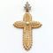 Pendentif Pendentif croix « Royale » en or jaune 18k et perles 58 Facettes 203