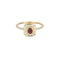 Bague 55.5 Bague rectangle en or jaune et gris 18k, rubis et diamants 58 Facettes PL08
