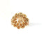 Bague 49 Bague fleur Napoléon III en or jaune 14k et diamant jaune 58 Facettes 153
