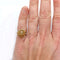 Bague 49 Bague fleur Napoléon III en or jaune 14k et diamant jaune 58 Facettes 153