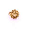 Bague 49 Bague fleur Napoléon III en or jaune 14k et diamant jaune 58 Facettes 153