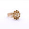 Bague 49 Bague fleur Napoléon III en or jaune 14k et diamant jaune 58 Facettes 153