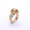 Bague 49 Bague fleur Napoléon III en or jaune 14k et diamant jaune 58 Facettes 153