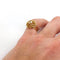 Bague 49 Bague fleur Napoléon III en or jaune 14k et diamant jaune 58 Facettes 153