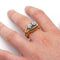 Bague 52 Rocaille - Bague en or jaune 18k et deux diamants taille ancienne 58 Facettes 149