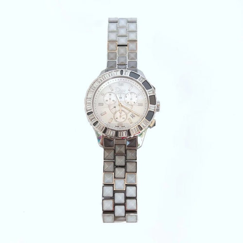 Montre Christian Dior Christal - Montre de dame en acier et diamants 58 Facettes 86