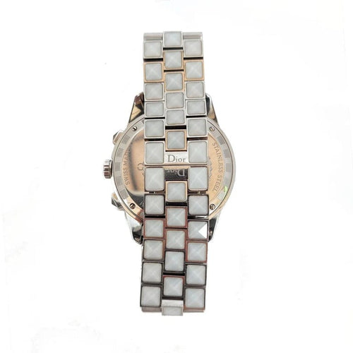 Montre Christian Dior Christal - Montre de dame en acier et diamants 58 Facettes 86