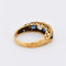Bague 54 Bague jarretière vintage en or jaune 18 carats, saphirs, opales et diamants 58 Facettes 342