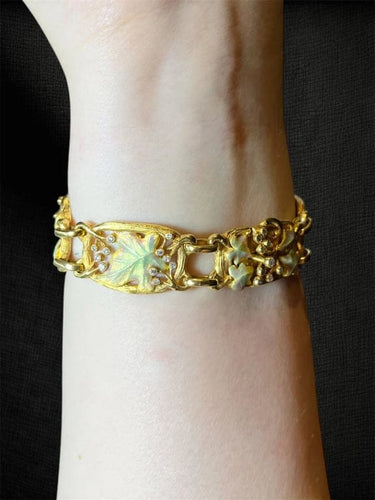 Bracelet Liberty Elowyn - Bracelet en or jaune avec diamants et émail 58 Facettes