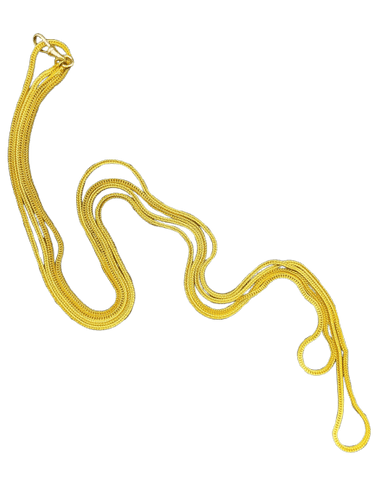 Collier Promesse dorée - Collier long ajustable en or jaune 58 Facettes