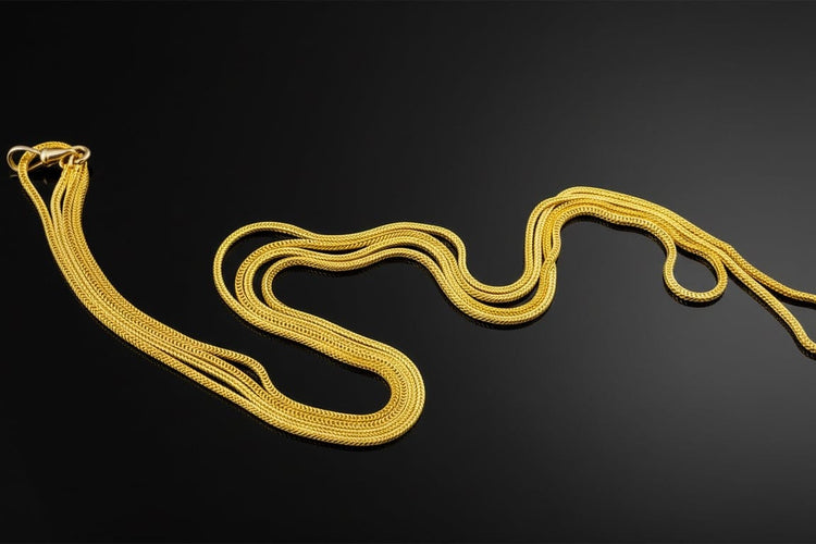Collier Promesse dorée - Collier long ajustable en or jaune 58 Facettes