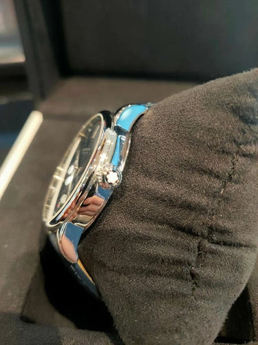 Montre Montblanc Star 4810 - Montre automatique en acier, cadran bleu guilloché 58 Facettes 22262
