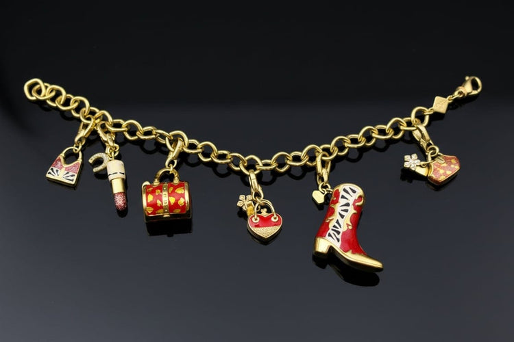 Bracelet Pretty Woman - Bracelet à breloques en or jaune 58 Facettes