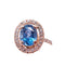 Bague 50 Bague en or 18 carats avec saphir du Sri Lanka et diamants 58 Facettes 4002