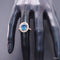 Bague 50 Bague en or 18 carats avec saphir du Sri Lanka et diamants 58 Facettes 4002