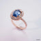 Bague 50 Bague en or 18 carats avec saphir du Sri Lanka et diamants 58 Facettes 4002