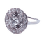 Bague 53 Bague Art déco ronde en or blanc 18 carats et diamants 58 Facettes 4281