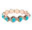 Bracelet Bracelet en or jaune 18 carats aux turquoises 58 Facettes 4180