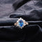 Bague 54 Bague en or jaune 18 carats avec saphir et diamants 58 Facettes 4803