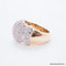 Bague 56 Bague boule en or jaune et or gris 18 carats, diamants 58 Facettes 5036