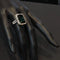 Bague 54 Bague tourmaline verte et diamants en or blanc 58 Facettes 4415