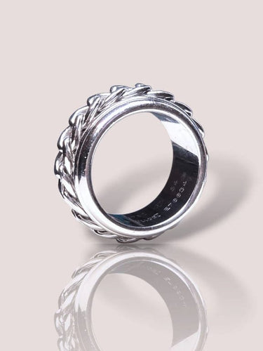 Bague 54 Piaget Possession - Bague chaîne vintage en or blanc 58 Facettes 111152