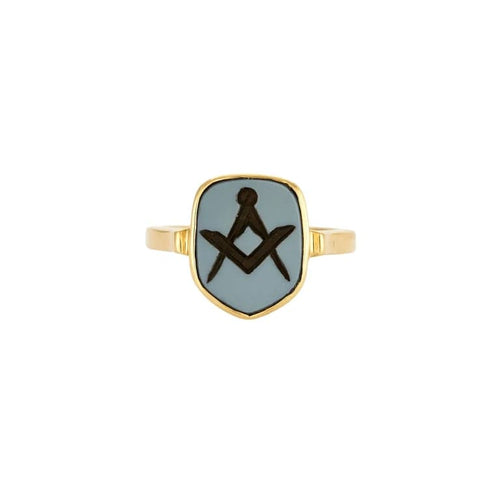 Bague 60 Chevalière - Bague en or jaune 750 sertie d’un niccolo 58 Facettes 32200006