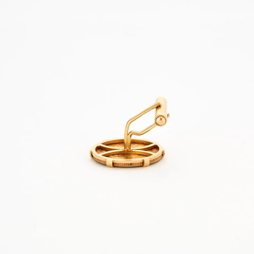 Boutons de manchette Boutons de manchette pièce Georges V en or jaune 18k 58 Facettes 348B0012