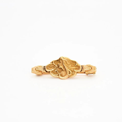 Broche Broche Art nouveau en or jaune 18k 58 Facettes 348B0014