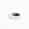 Bague 55 Bague chevalière en or gris 18 K avec topazes bleues et diamants 58 Facettes 32300203