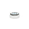 Bague 55 Bague chevalière en or gris 18 K avec topazes bleues et diamants 58 Facettes 32300203