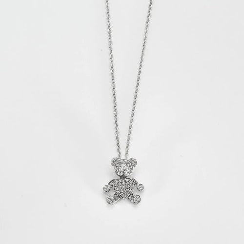 Collier Pomellato Orsetto - Collier en or blanc avec diamants 58 Facettes 35000111