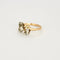 Bague 57 Bague fleur sertie de diamants en or jaune et or gris 14k 58 Facettes 31300600