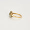 Bague 57 Bague fleur sertie de diamants en or jaune et or gris 14k 58 Facettes 31300600