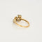 Bague 57 Bague fleur sertie de diamants en or jaune et or gris 14k 58 Facettes 31300600